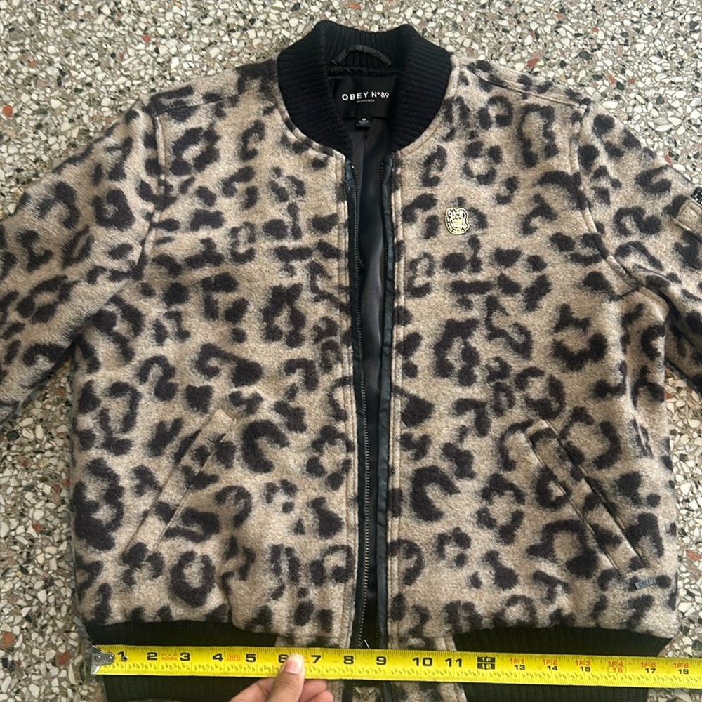 Obey women’s wool bomber jacket new without tags